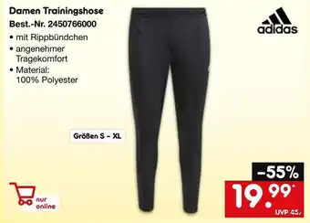 Netto Marken-Discount adidas Damen Trainingshose Angebot