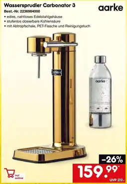 Netto Marken-Discount aarke Wassersprudler Carbonator 3 Angebot