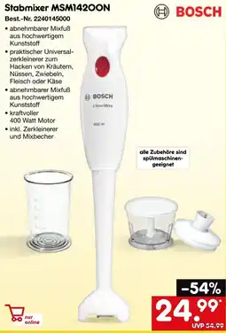 Netto Marken-Discount BOSCH Stabmixer MSM1420ON Angebot
