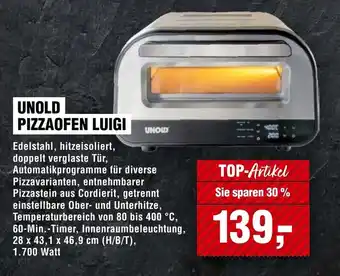 Handelshof UNOLD PIZZAOFEN LUIGI Angebot