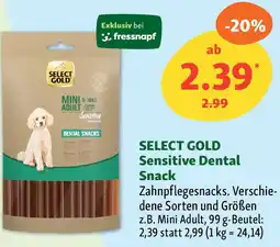 Fressnapf SELECT GOLD Sensitive Dental Snack Angebot