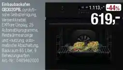 Opti Wohnwelt Einbaubackofen GB3020PB Angebot