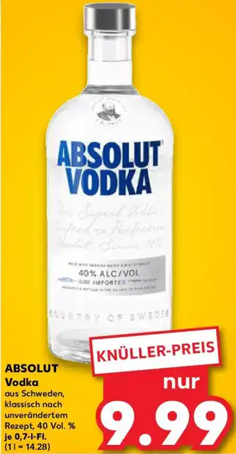 Kaufland ABSOLUT Vodka Angebot