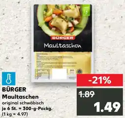 Kaufland BÜRGER Maultaschen Angebot