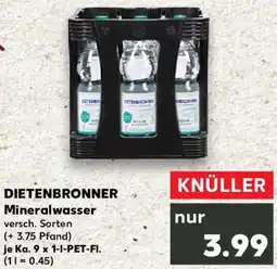 Kaufland DIETENBRONNER Mineralwasser Angebot