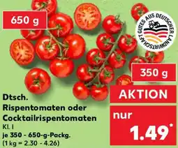 Kaufland Dtsch. Rispentomaten oder Cocktailrispentomaten Angebot