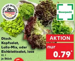 Kaufland Dtsch. Kopfsalat, Lollo-Mix, oder Eichblattsalat, lose Angebot