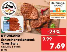 Kaufland K-PURLAND Schweinenackensteak Texas Style Angebot