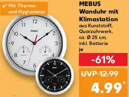 Kaufland MEBUS Wanduhr mit Klimastation Angebot