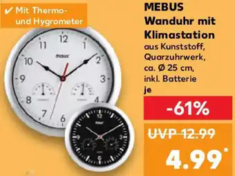 Kaufland MEBUS Wanduhr mit Klimastation Angebot