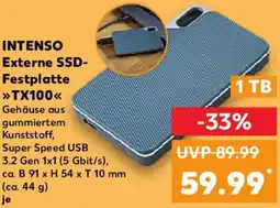 Kaufland INTENSO Externe SSD Festplatte TX100 Angebot