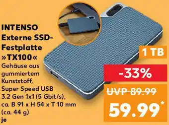 Kaufland INTENSO Externe SSD Festplatte TX100 Angebot