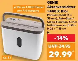 Kaufland GENIE Aktenvernichter 440 X BR Angebot