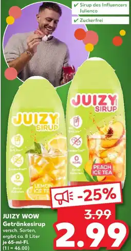 Kaufland JUIZY WOW Getränkesirup Angebot