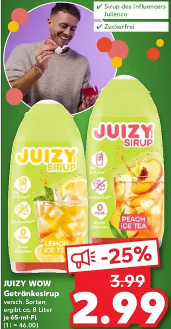 Kaufland JUIZY WOW Getränkesirup Angebot