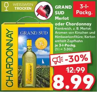 Kaufland GRAND SUD Merlot oder Chardonnay Angebot