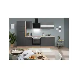 Netto Marken-Discount Respekta Küchenzeile ca 270 cm mit Kühlschrank-versch. Ausführungen - Grau Angebot