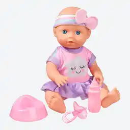 NKD Happy People Baby-Puppe mit Zubehör, ca. 25cm Angebot