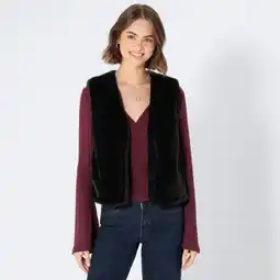 NKD Damen-Indoor-Kunstfell-Weste im offenen Style Angebot