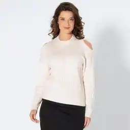 NKD Damen-Zopfstrickpullover mit Cut-Outs Angebot