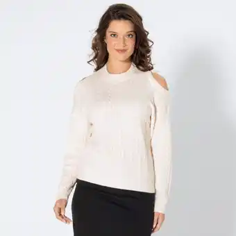 NKD Damen-Zopfstrickpullover mit Cut-Outs Angebot