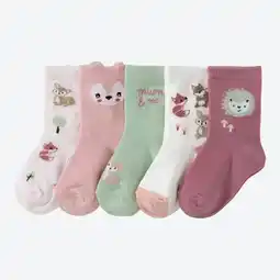 NKD Baby-Mädchen-Socken mit Waldtier-Motiven, 5er-Pack Angebot