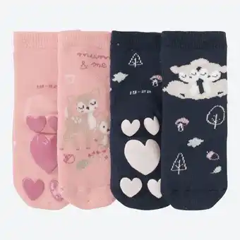 NKD Baby-Mädchen-ABS-Socken mit Reh-Motiven, 2er-Pack Angebot