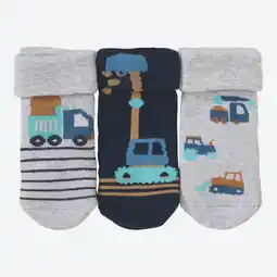 NKD Baby-Jungen-Frotteesocken mit Fahrzeug-Motiven, 3er-Pack Angebot