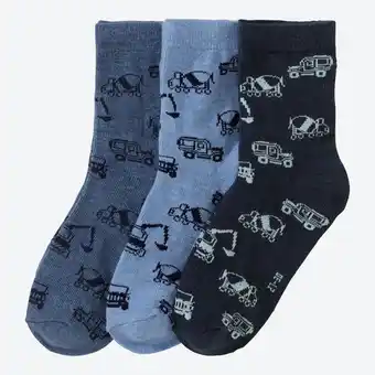 NKD Kinder-Jungen-Socken mit Baufahrzeuge-Motiv, 3er-Pack Angebot