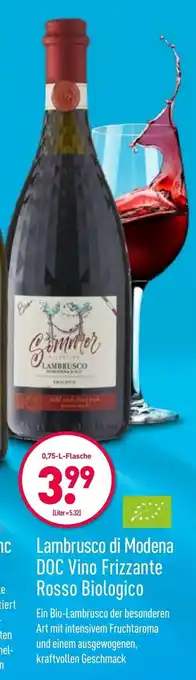 Aldi Nord Lambrusco di Modena DOC Vino Frizzante Rosso Biologico Angebot