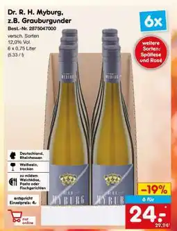 Netto Marken-Discount Dr. R. H. Myburg, z.B. Grauburgunder Angebot