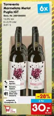 Netto Marken-Discount Torrevento Marmellata Merlot Puglia IGT Angebot