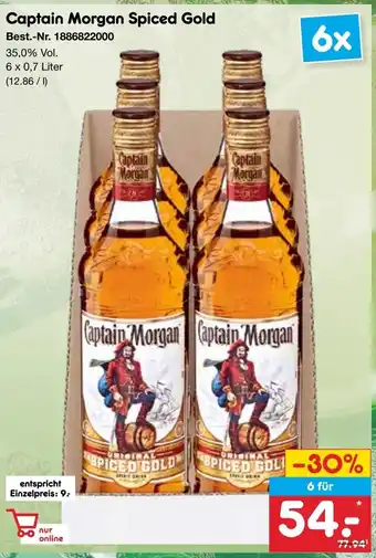 Netto Marken-Discount Captain Morgan Spiced Gold Angebot