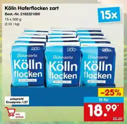 Netto Marken-Discount Kölln Haferflocken zart Angebot