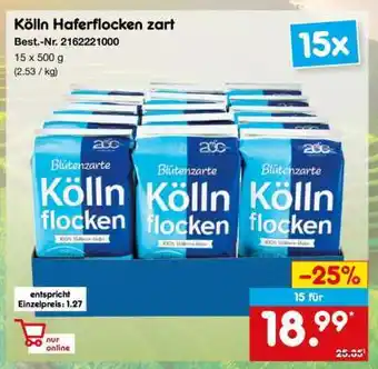 Netto Marken-Discount Kölln Haferflocken zart Angebot