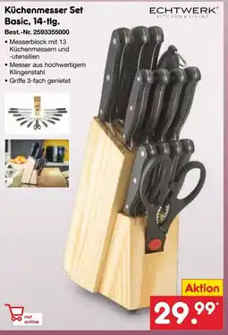 Netto Marken-Discount ECHTWERK Küchenmesser Set Basic, 14-tlg Angebot
