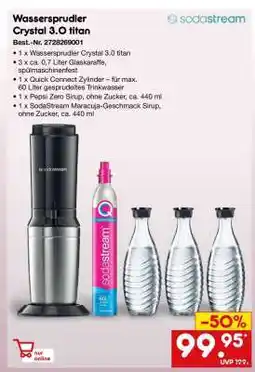 Netto Marken-Discount Wassersprudler Crystal 3.0 titan Angebot