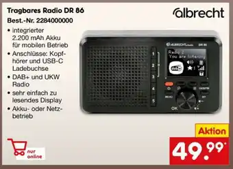 Netto Marken-Discount Tragbares Radio DR 86 Angebot