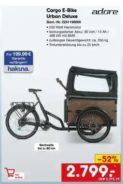 Netto Marken-Discount Cargo E-Bike Urban Deluxe Angebot