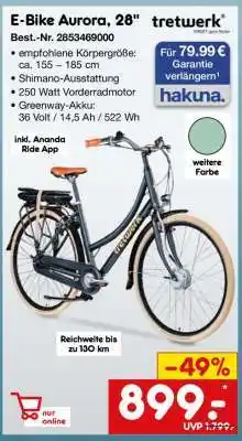 Netto Marken-Discount E-Bike Aurora, 28 Angebot