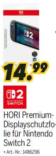MEDIMAX HORI Premium Displayschutzfolie für Nintendo Switch 2 Angebot