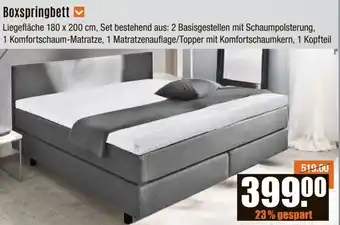 V Baumarkt Boxspringbett Angebot