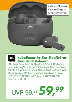 EP Jbl kabelloser in-ear-kopfhörer tune beam schwarz Angebot