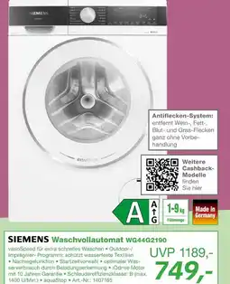 EP Siemens waschvollautomat wg44g2190 Angebot