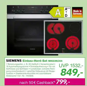 EP Siemens einbau-herd-set mke3kc64 Angebot