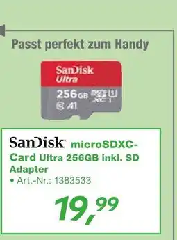 EP Sandisk microsdxc-card ultra 256gb inkl. sd adapter Angebot