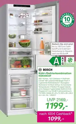 EP Bosch kühl-/gefrierkombination kgn39eiaf Angebot