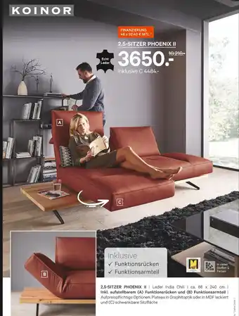 Kabs Polsterwelt Koinor 2,5-sitzer phoenix ii Angebot