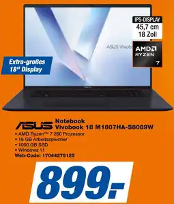 expert Techno Land ASUS Notebook Vivobook 18 M1807HA-S8089W Angebot