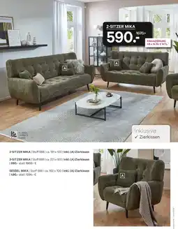Kabs Polsterwelt 2-sitzer mika, 3-sitzer mika oder sessel mika Angebot